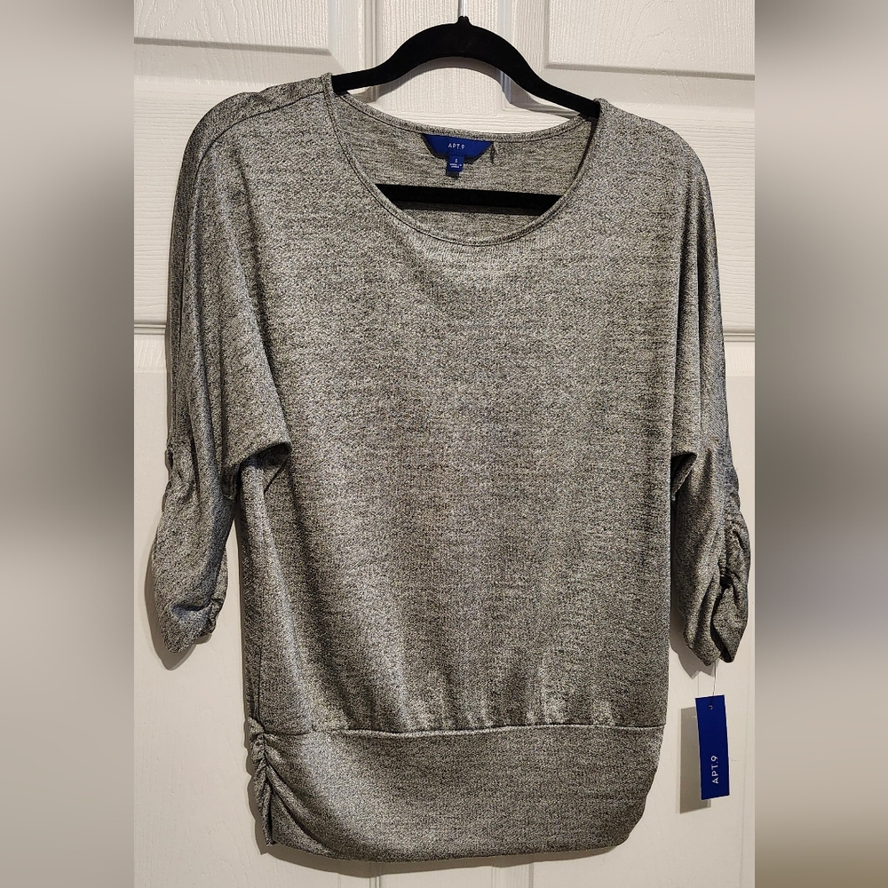 New with tags, Apt 9 silver top